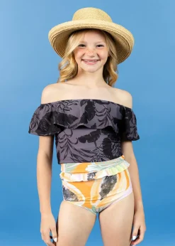 Kortni Jeane Tropical Night | Youth Ruffled Around Top TropicalNight Best