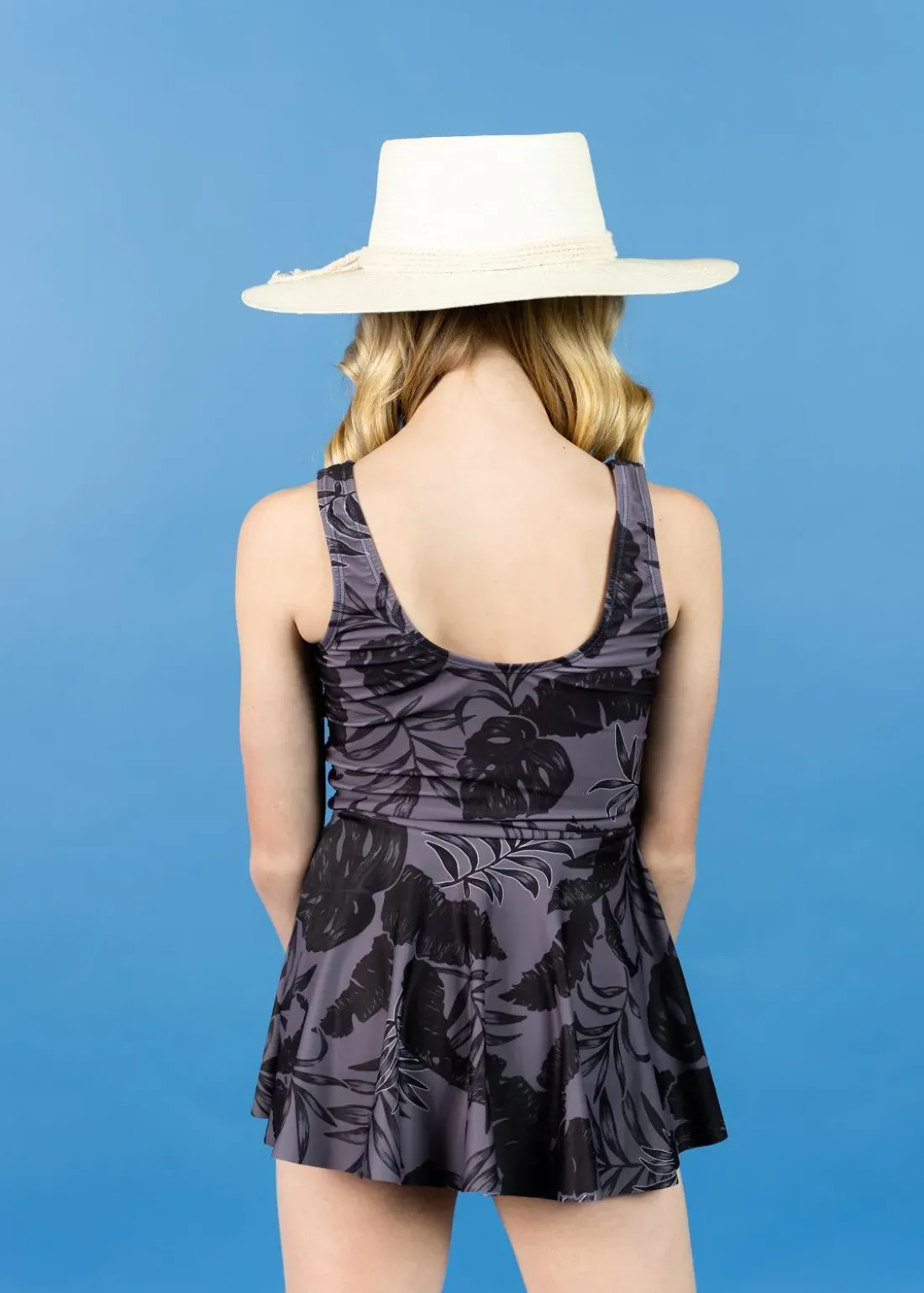 Kortni Jeane Tropical Night | Youth Skirted One-Piece TropicalNight Outlet