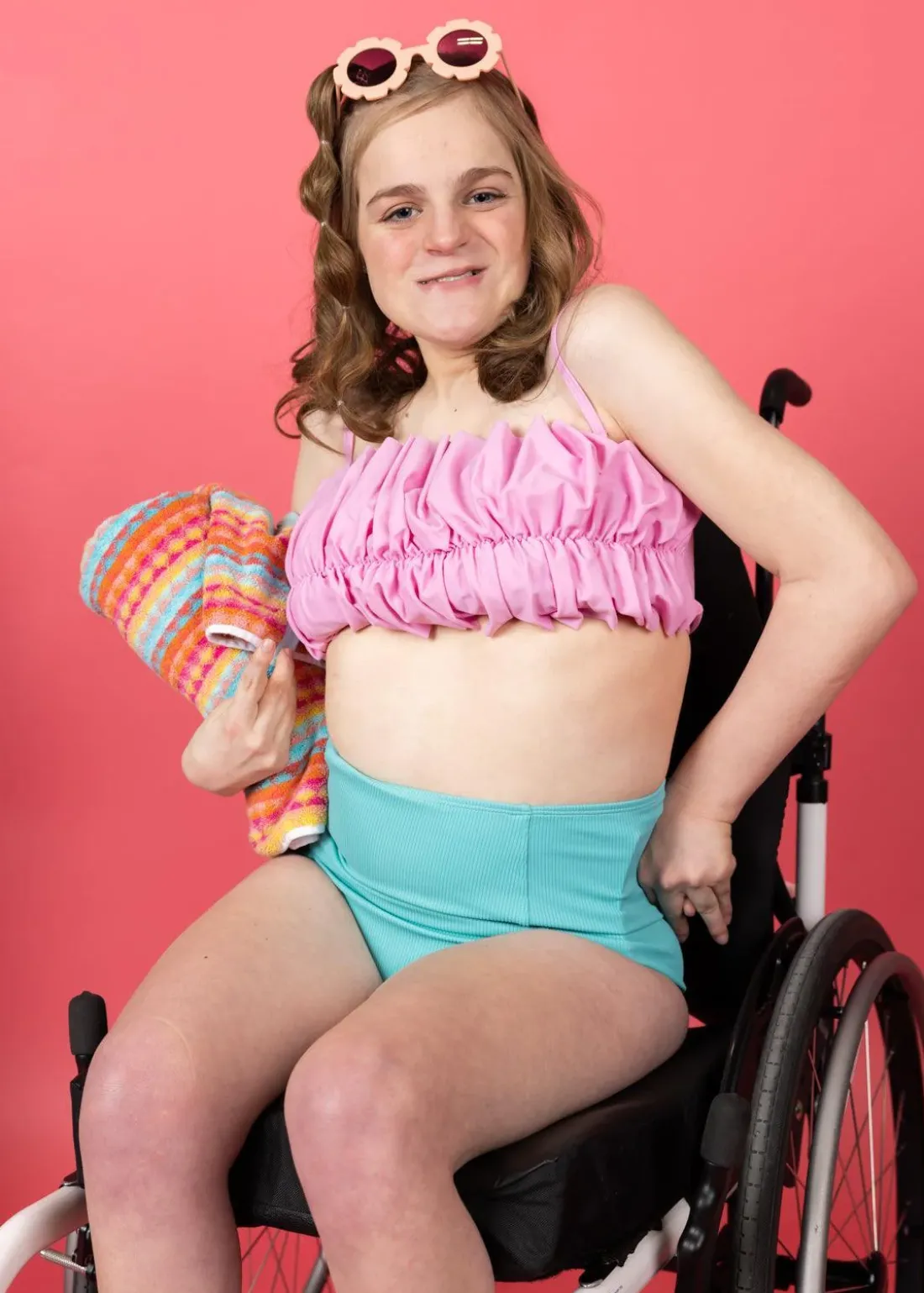 Kortni Jeane Ultimate Pink | Oversized Ruffle Top UltimatePink Sale