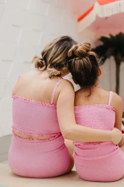 Kortni Jeane Ultimate Pink| Youth Smocked Bottoms UltimatePink Outlet