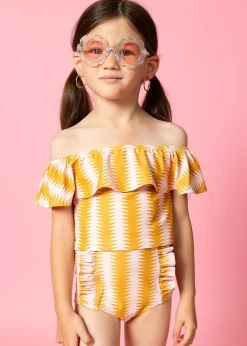 Kortni Jeane Vintage Triangles | Mini Down in Front Ruffle Bottoms VintageTriangles Fashion