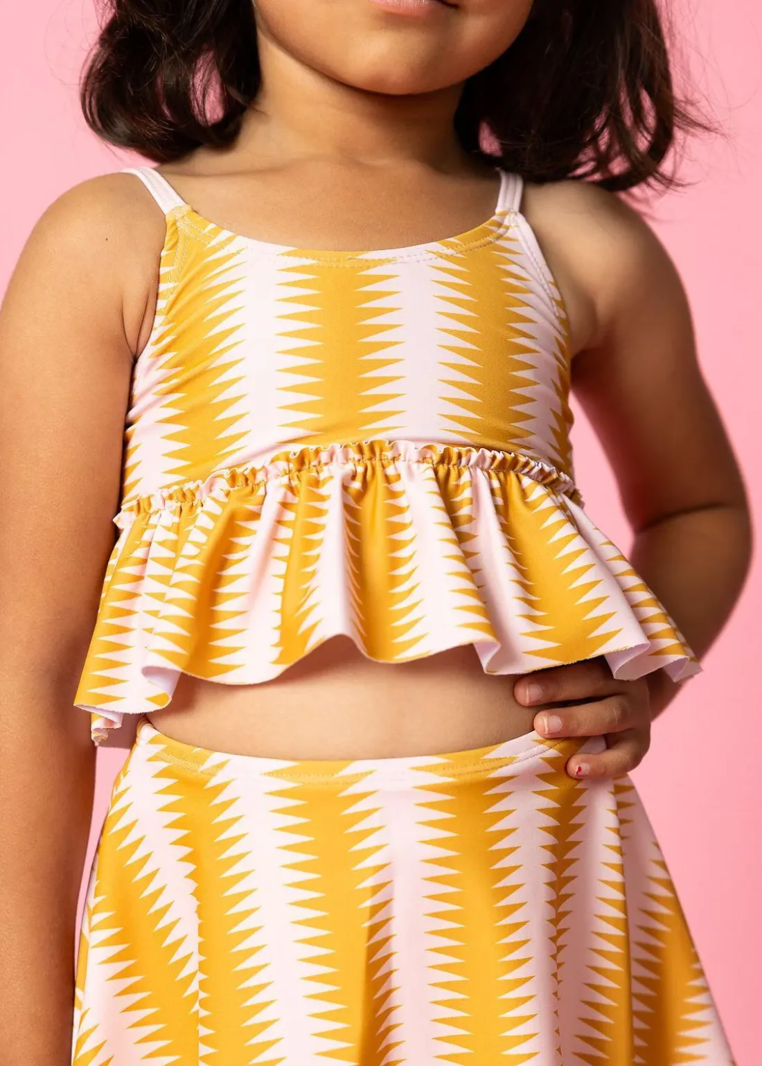 Kortni Jeane Vintage Triangles | Mini Peplum Top VintageTriangles Hot