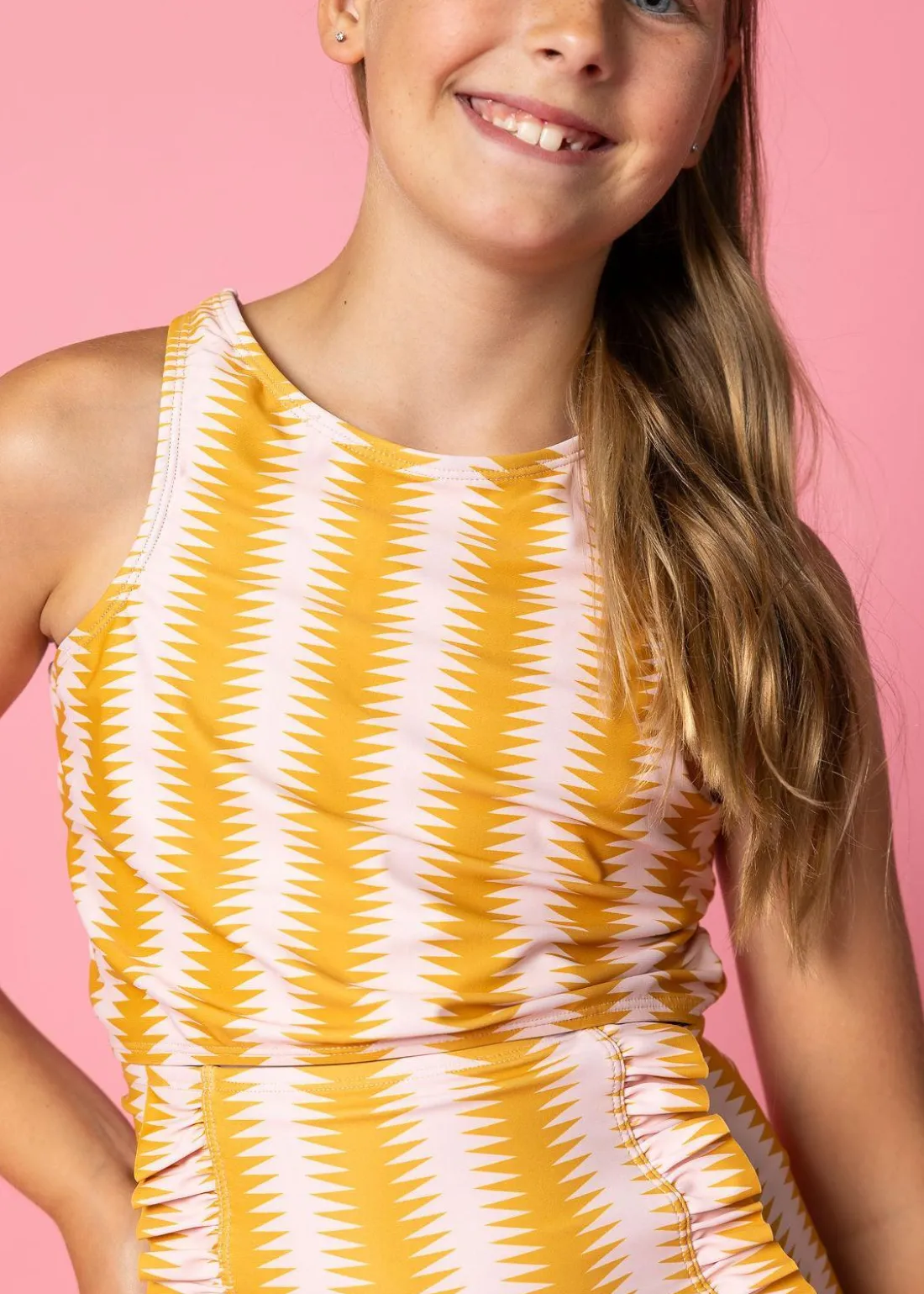 Kortni Jeane Vintage Triangles | Youth Racer Back Top VintageTriangles New