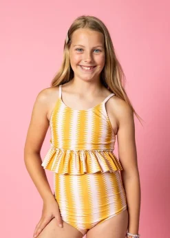 Kortni Jeane Vintage Triangles | Youth Peplum Top VintageTriangles Online
