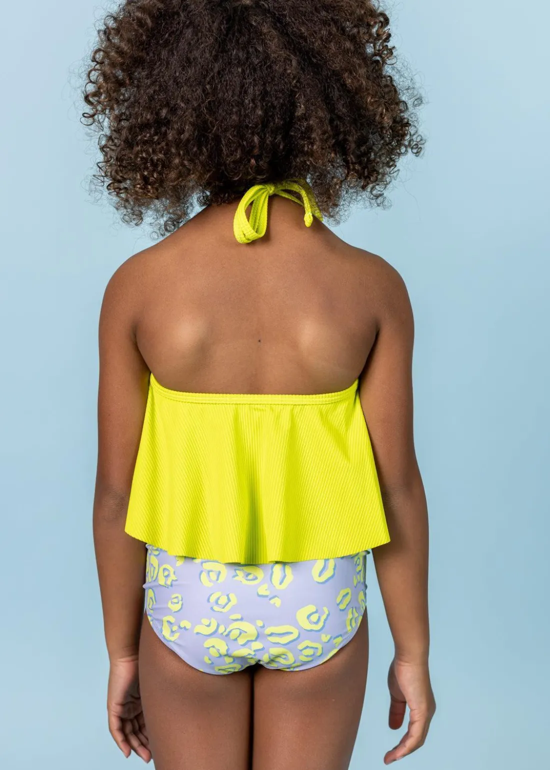 Kortni Jeane Vivid Cheetah | Mini Down in Front Ruffle Bottoms VividCheetah Clearance