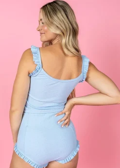 Kortni Jeane Waffled Barely Blue | All Ruffled Up Bottoms WaffledBarelyBlue Hot