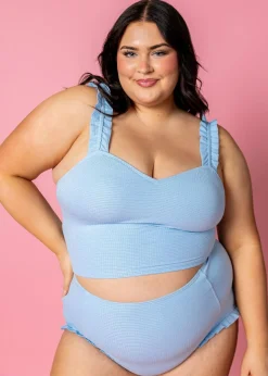 Kortni Jeane Waffled Barely Blue | All Ruffled Up Bottoms WaffledBarelyBlue Hot