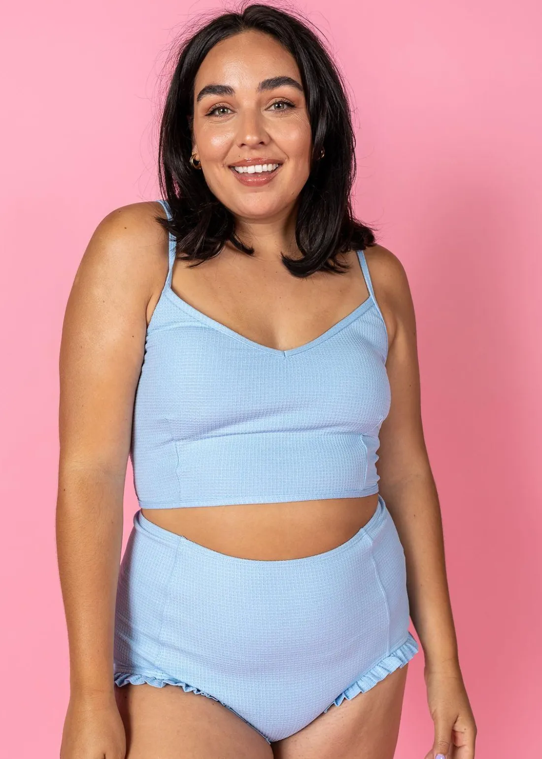 Kortni Jeane Waffled Barely Blue | All Ruffled Up Bottoms WaffledBarelyBlue Hot