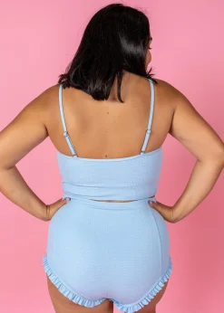 Kortni Jeane Waffled Barely Blue | All Ruffled Up Bottoms WaffledBarelyBlue Hot
