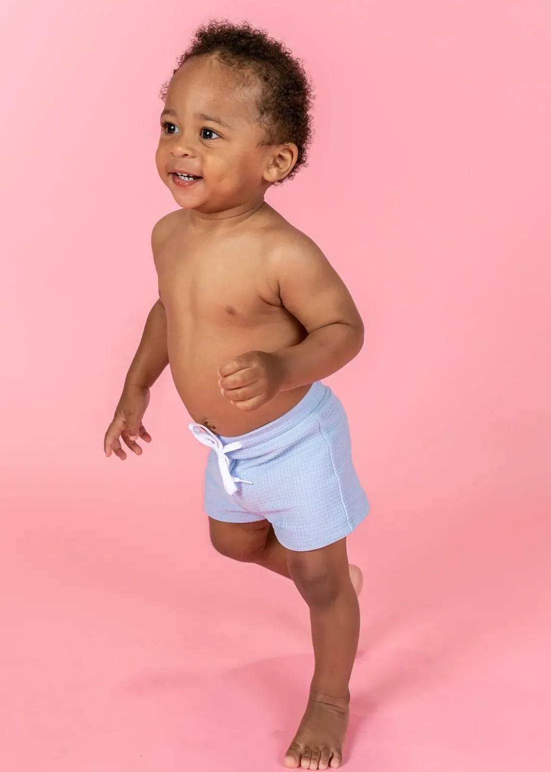 Kortni Jeane Waffled Barely Blue | Baby Euro Shorts WaffledBarelyBlue Sale