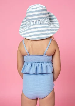 Kortni Jeane Waffled Barely Blue | Mini Peplum Top WaffledBarelyBlue Discount