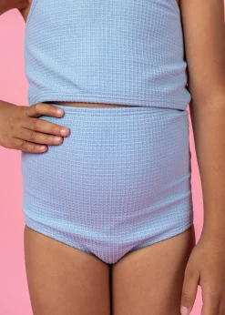 Kortni Jeane Waffled Barely Blue | Mini High-Waisted Bottoms WaffledBarelyBlue Hot