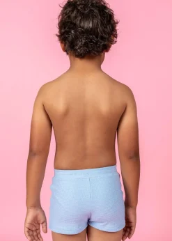 Kortni Jeane Waffled Barely Blue | Mini Euro Shorts WaffledBarelyBlue Hot