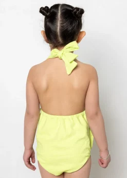Kortni Jeane Waffled Glow Green | Baby Romper One-Piece WaffledGlowGreen Clearance