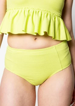 Kortni Jeane Waffled Glow Green | Mid-Rise Bottoms WaffledGlowGreen Hot