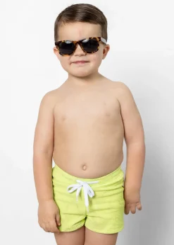 Kortni Jeane Waffled Glow Green | Mini Euro Shorts WaffledGlowGreen Online