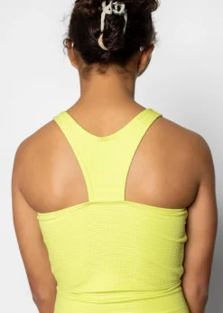 Kortni Jeane Waffled Glow Green | Youth Racer Back Top WaffledGlowGreen Best