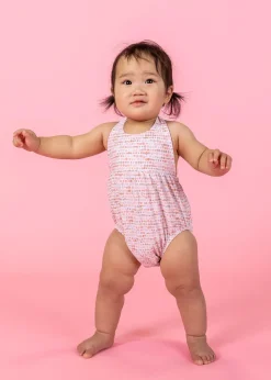 Kortni Jeane Watercolor Dots | Baby Romper One-Piece WatercolorDots Outlet