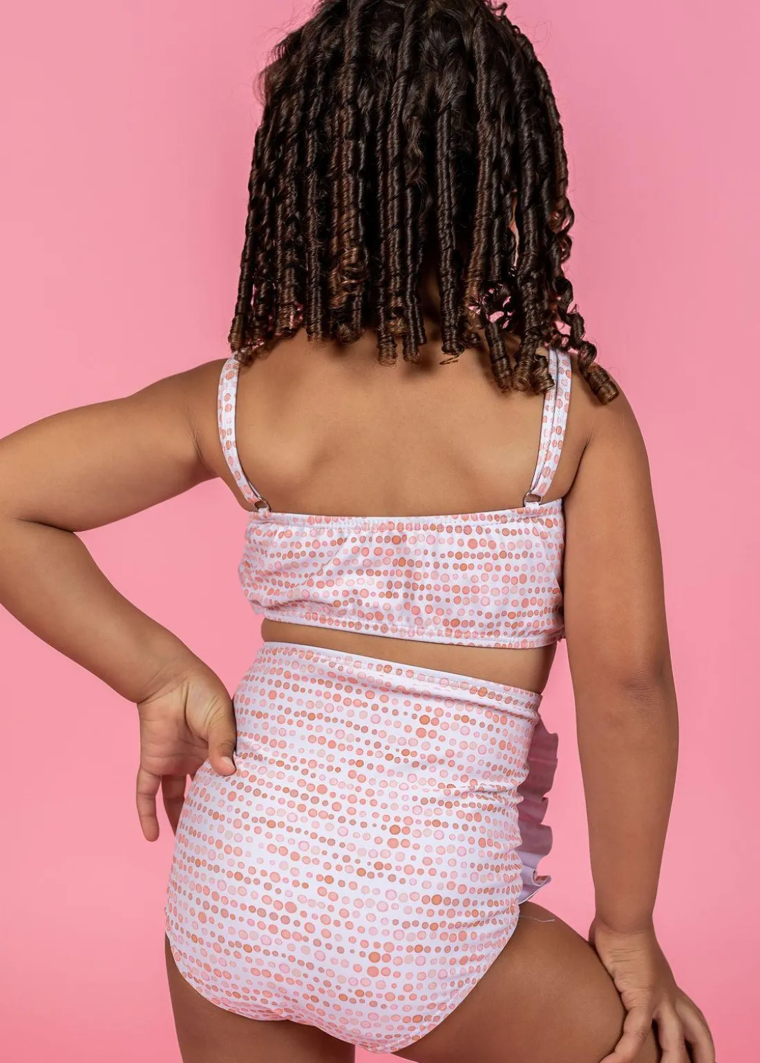 Kortni Jeane Watercolor Dots | Mini Down in Front Ruffle Bottoms WatercolorDots Discount