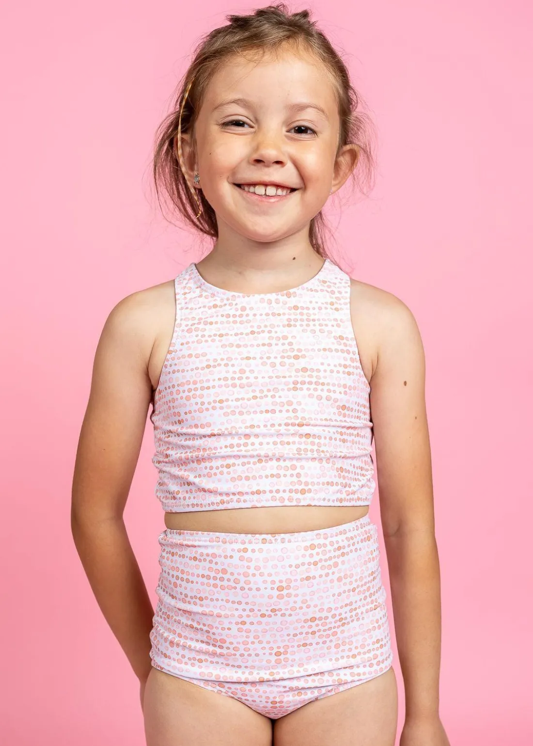 Kortni Jeane Watercolor Dots | Mini High-Waisted Bottoms WatercolorDots Sale