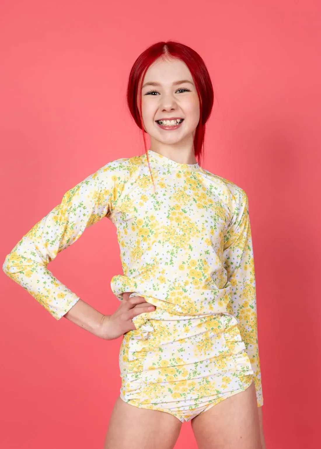 Kortni Jeane Yellow Meadow | Youth Down in Front Ruffle Bottoms YellowMeadow Discount