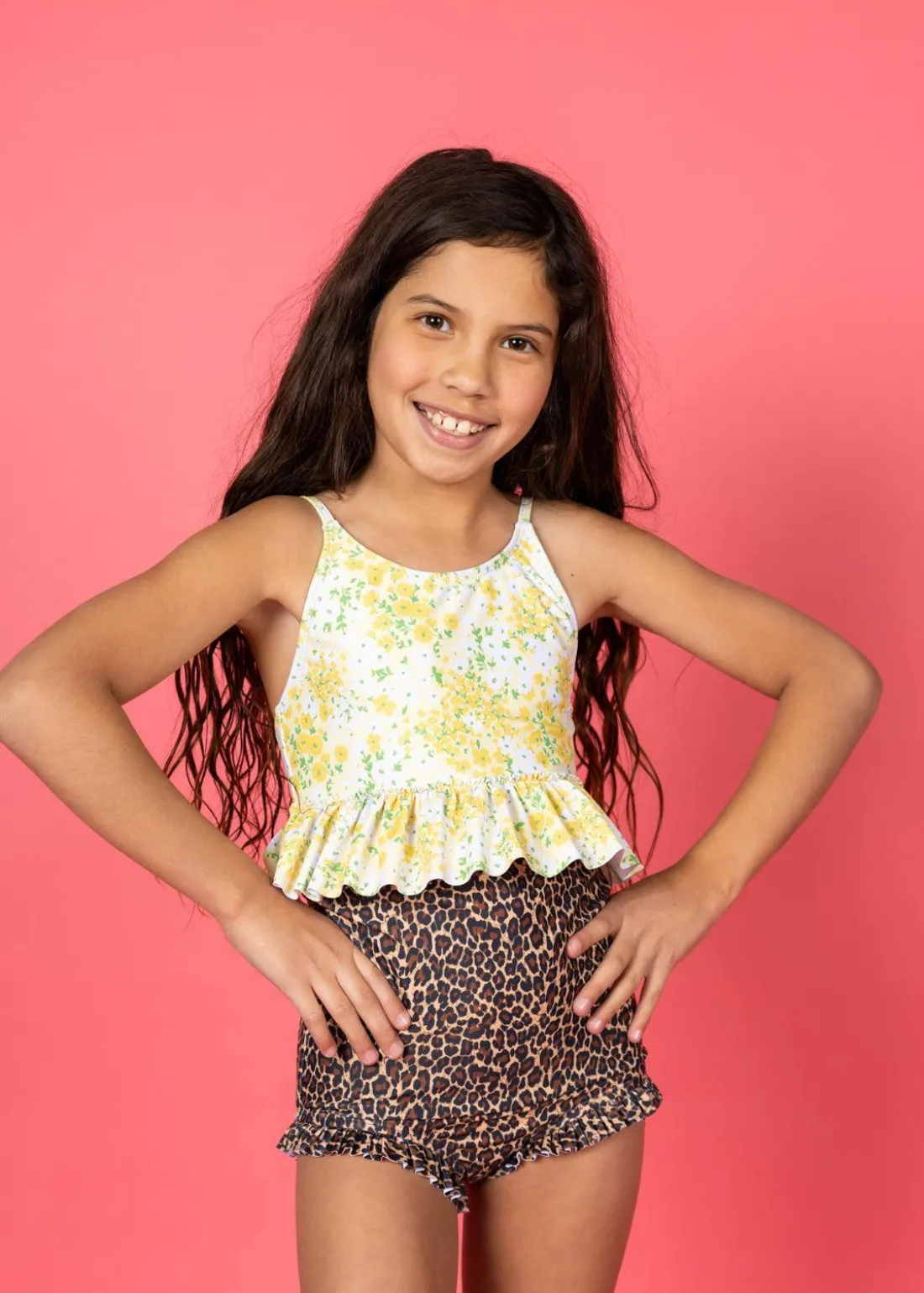 Kortni Jeane Yellow Meadow | Youth Peplum Top YellowMeadow Clearance